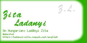 zita ladanyi business card